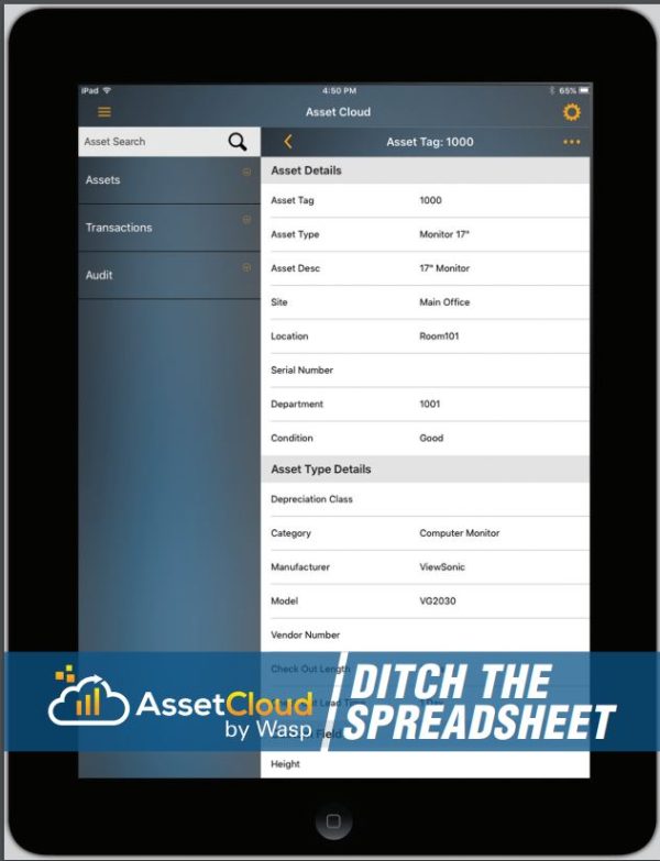 Wasp AssetCloud Software Application and Mobile App (10 Users, 1 Year Subscription)