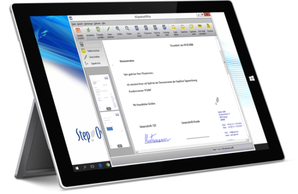 StepOver eSignatureSuite Tablet-PC and smartphone